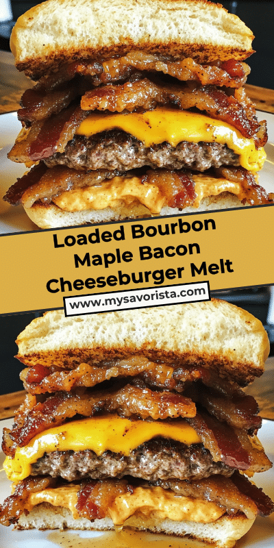 Loaded Bourbon Maple Bacon Cheeseburger Melt
