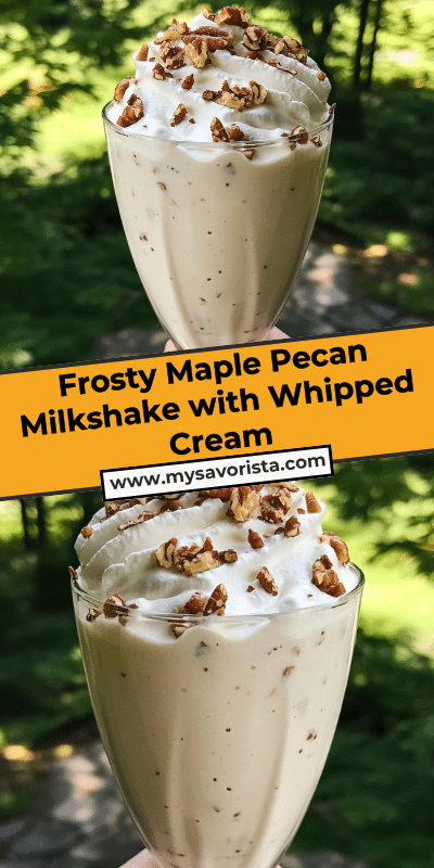 Frosty Maple Pecan Milkshake with Whipped Cream