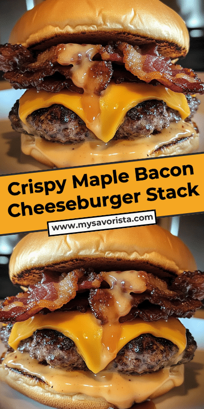 Crispy Maple Bacon Cheeseburger Stack
