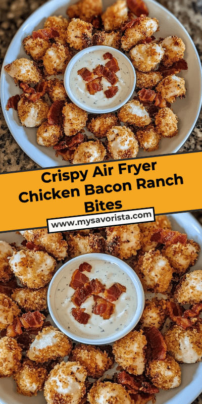 Crispy Air Fryer Chicken Bacon Ranch Bites