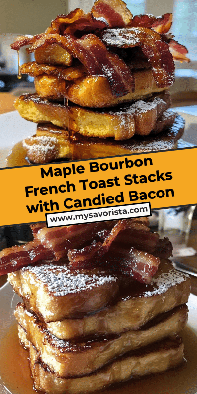 Maple Bourbon French Toast Stacks with Candied Bacon
