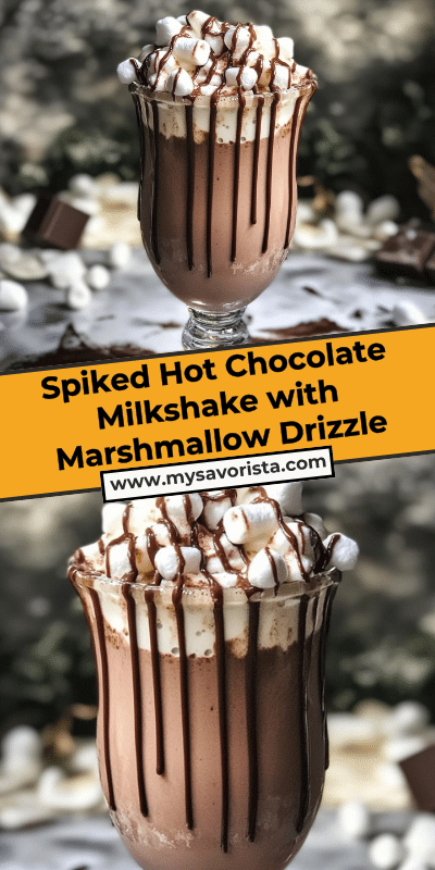 Spiked Hot Chocolate Milkshake with Marshmallow Drizzle