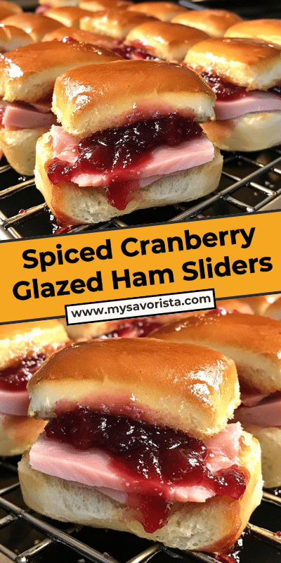 Spiced Cranberry Glazed Ham Sliders
