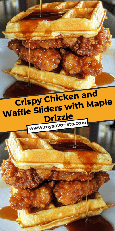 Crispy Chicken and Waffle Sliders with Maple Drizzle