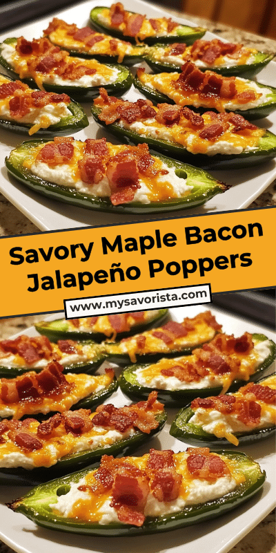 Savory Maple Bacon Jalapeño Poppers