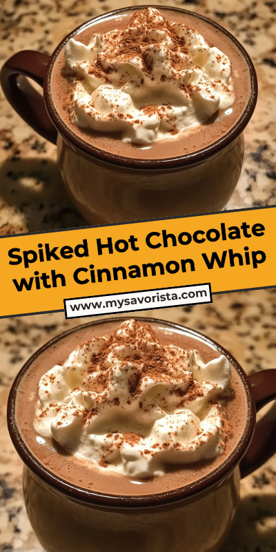 Spiked Hot Chocolate with Cinnamon Whip