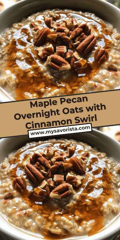 Maple Pecan Overnight Oats with Cinnamon Swirl