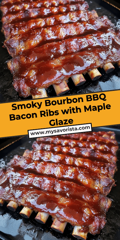 Smoky Bourbon BBQ Bacon Ribs with Maple Glaze