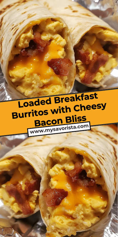 Loaded Breakfast Burritos with Cheesy Bacon Bliss