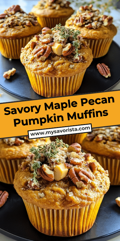 Savory Maple Pecan Pumpkin Muffins