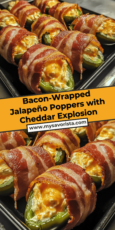 Bacon-Wrapped Jalapeño Poppers with Cheddar Explosion
