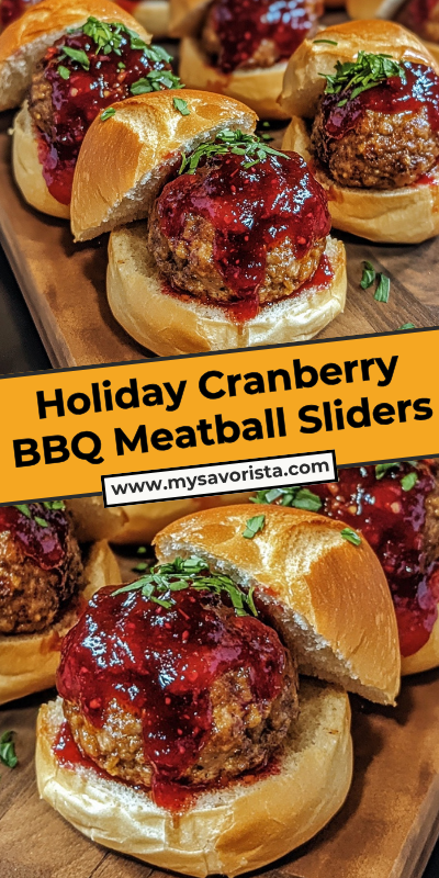 Holiday Cranberry BBQ Meatball Sliders