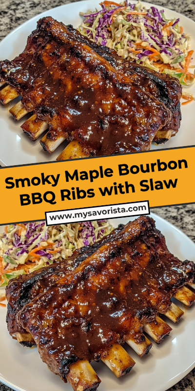 Smoky Maple Bourbon BBQ Ribs with Slaw 4 Smoky Maple Bourbon BBQ Ribs with Slaw