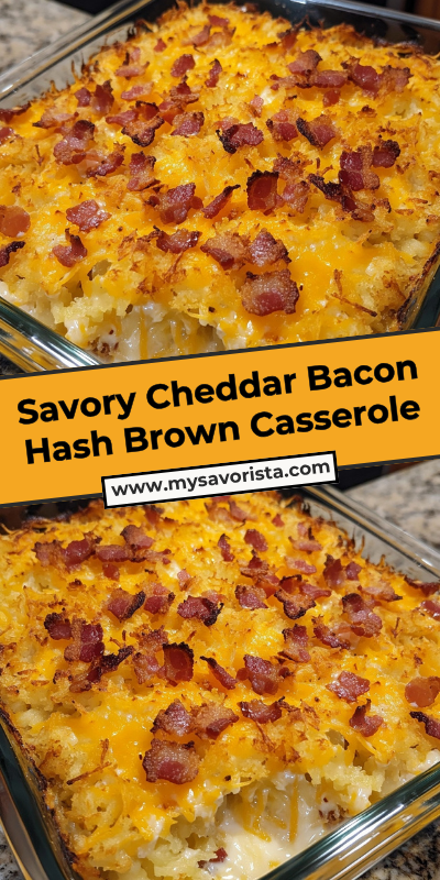 Savory Cheddar Bacon Hash Brown Casserole