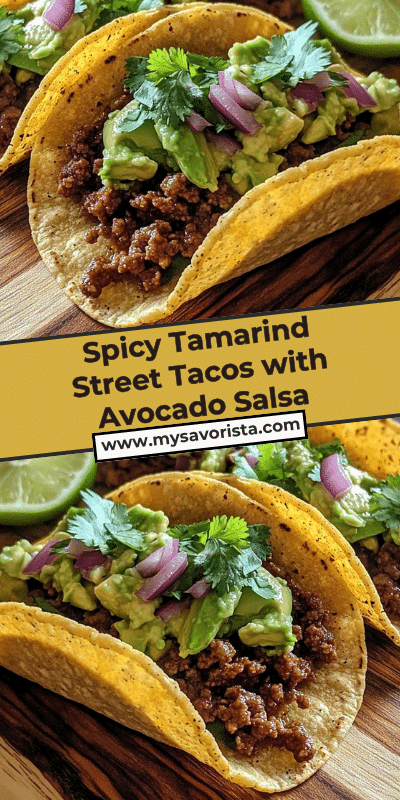 Spicy Tamarind Street Tacos with Avocado Salsa