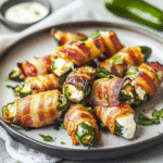 How to make Bacon-Wrapped Jalapeño Popper Bites with Creamy Ranch Drizzle — key cooking step