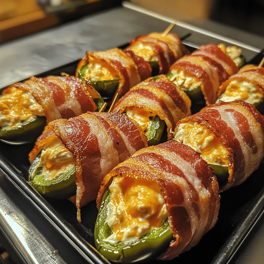Bacon-Wrapped Jalapeño Poppers with Cheddar Explosion — chef-tested restaurant-quality photo