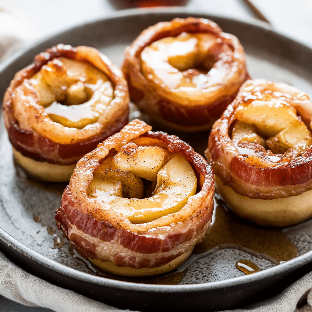 Bacon-Wrapped Maple Apple Pie Bombs — chef-tested restaurant-quality photo