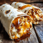 Bourbon-Glazed Breakfast Burritos with Cheddar Explosion — chef-tested restaurant-quality photo
