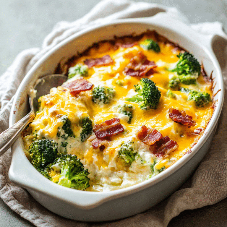 Cheesy Bacon & Broccoli Casserole: Cozy Comfort in 1 Dish