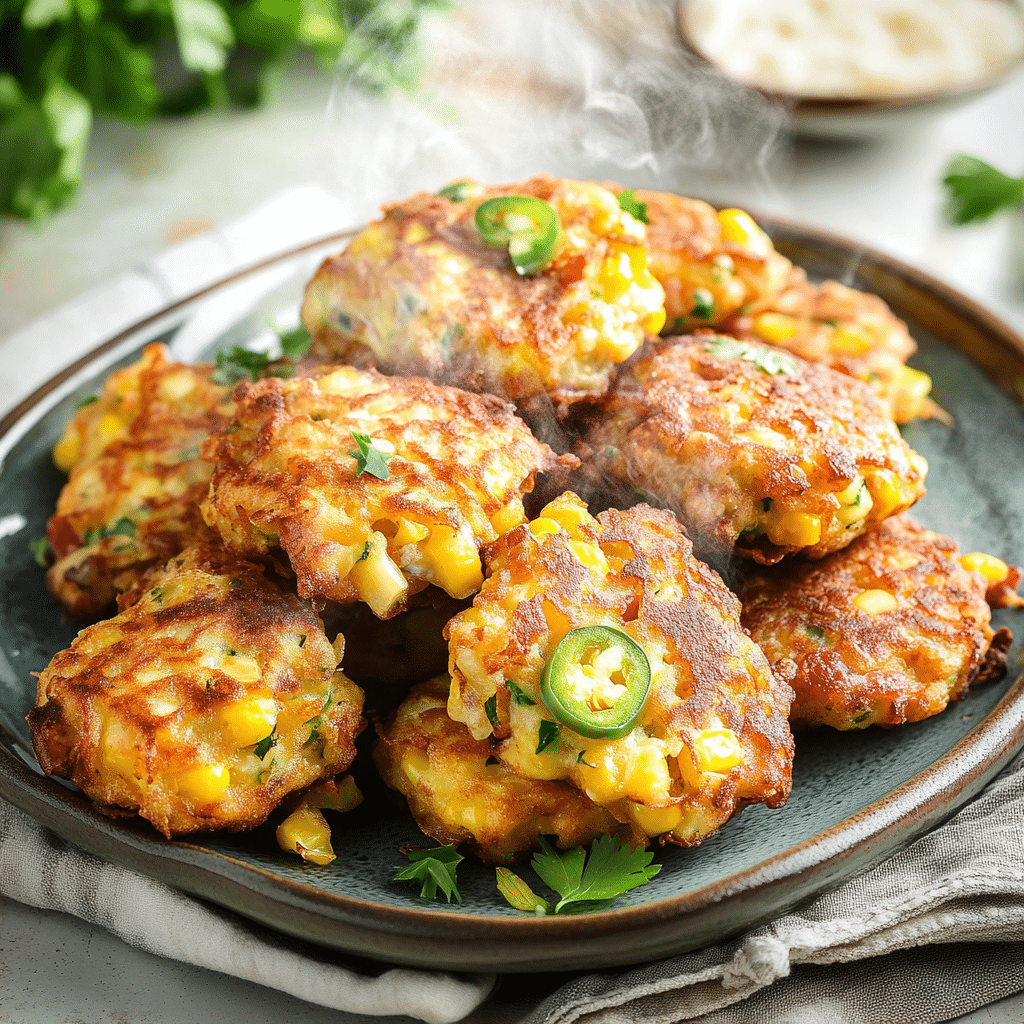 Cheesy Bacon Jalapeño Corn Fritters for Game Day — chef-tested restaurant-quality photo