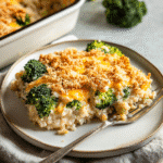 How to make Cheesy Broccoli and Rice Casserole with Crunchy Topping — key cooking step