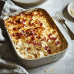 How to make Cheesy Chicken Bacon Alfredo Casserole — key cooking step