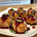 How to make Cranberry-Glazed Turkey Meatballs for Festive Feasts — key cooking step