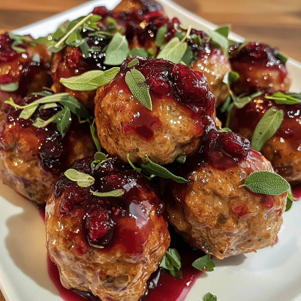 Cranberry-Glazed Turkey Meatballs for Festive Feasts — chef-tested restaurant-quality photo