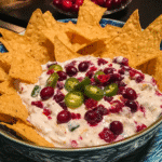How to make Cranberry Jalapeño Cheese Dip with Crispy Tortilla Chips — key cooking step
