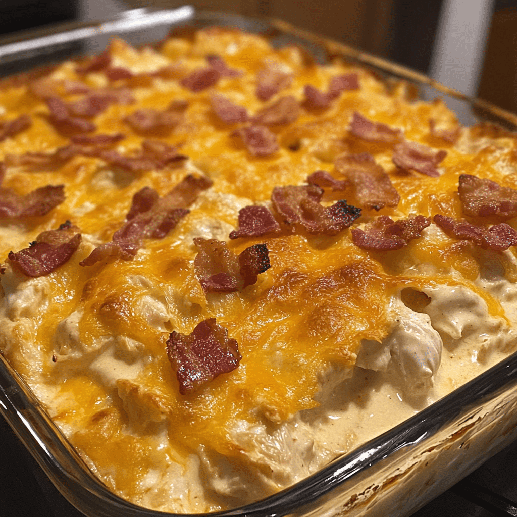 Creamy Chicken Bacon Ranch Casserole Dish — chef-tested restaurant-quality photo