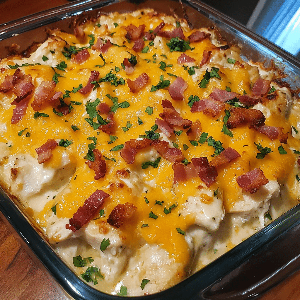 Creamy Chicken Bacon Ranch Casserole — chef-tested restaurant-quality photo