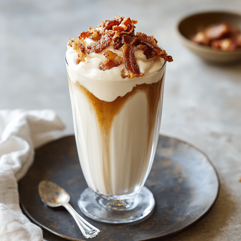 Creamy Maple Bourbon Milkshake with Bacon Swirl — chef-tested restaurant-quality photo