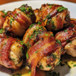 How to make Crispy Bacon-Wrapped Herb Chicken Bites — key cooking step