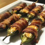How to make Crispy Bacon-Wrapped Jalapeño Poppers with Cheese — key cooking step