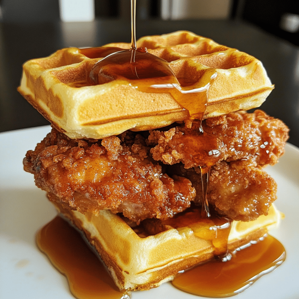 Crispy Chicken and Waffle Sliders with Maple Drizzle — chef-tested restaurant-quality photo