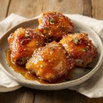 How to make Crispy Honey Garlic Chicken Thighs — key cooking step
