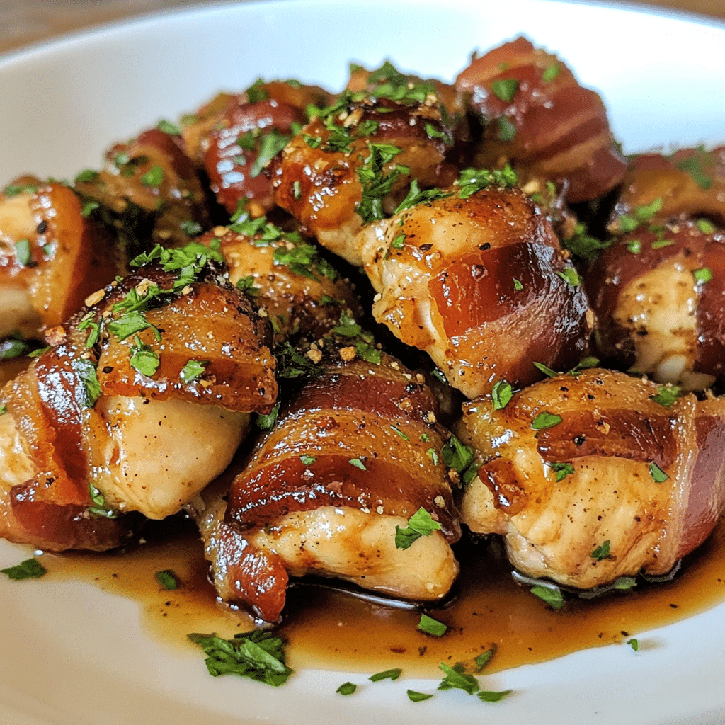 How to make Crispy Maple Bacon Chicken Bites with Sweet Heat Glaze — key cooking step