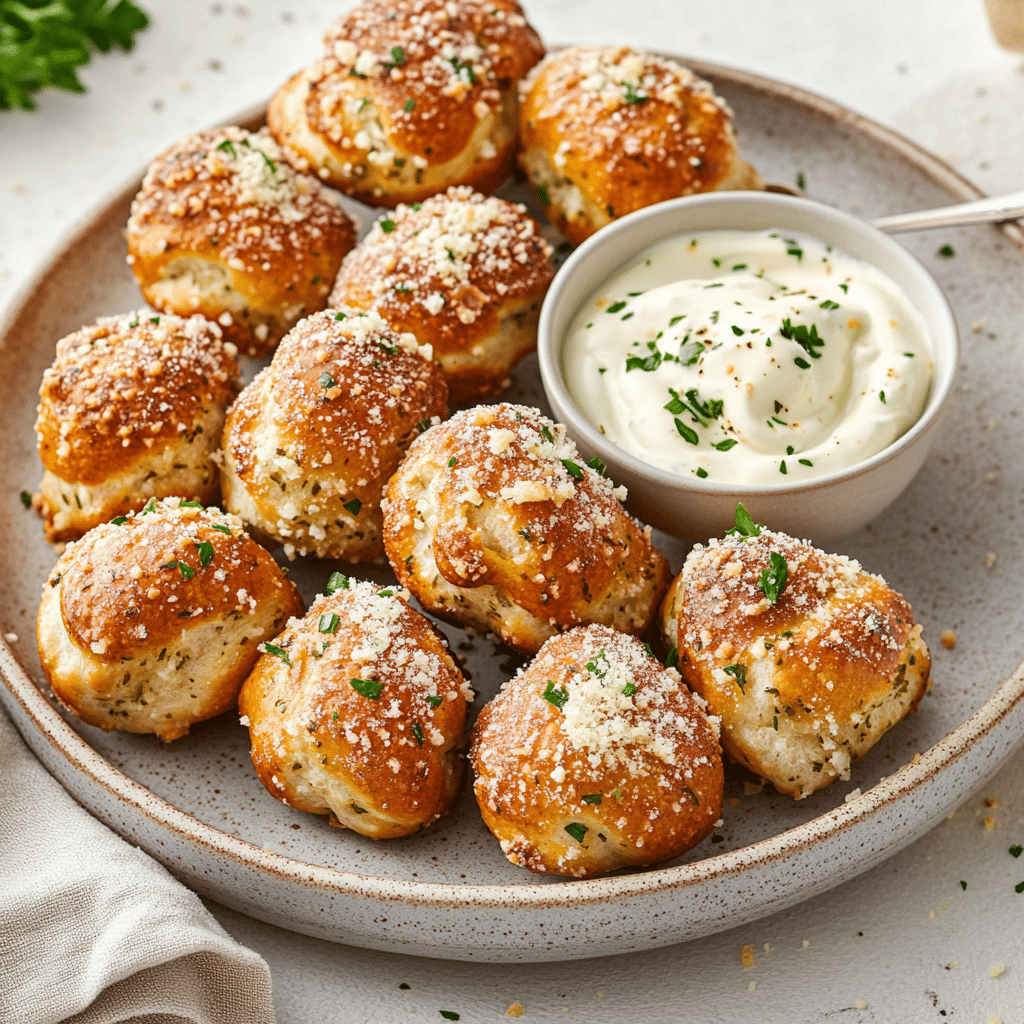 Crispy Parmesan Herb Pretzel Bites with Zesty Dip — chef-tested restaurant-quality photo