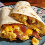 How to make Loaded Breakfast Burritos with Cheesy Bacon Bliss — key cooking step