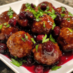How to make Festive Cranberry Orange Glazed Meatballs — key cooking step