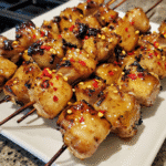 How to make Fiery Honey Garlic Chicken Skewers for Game Day — key cooking step