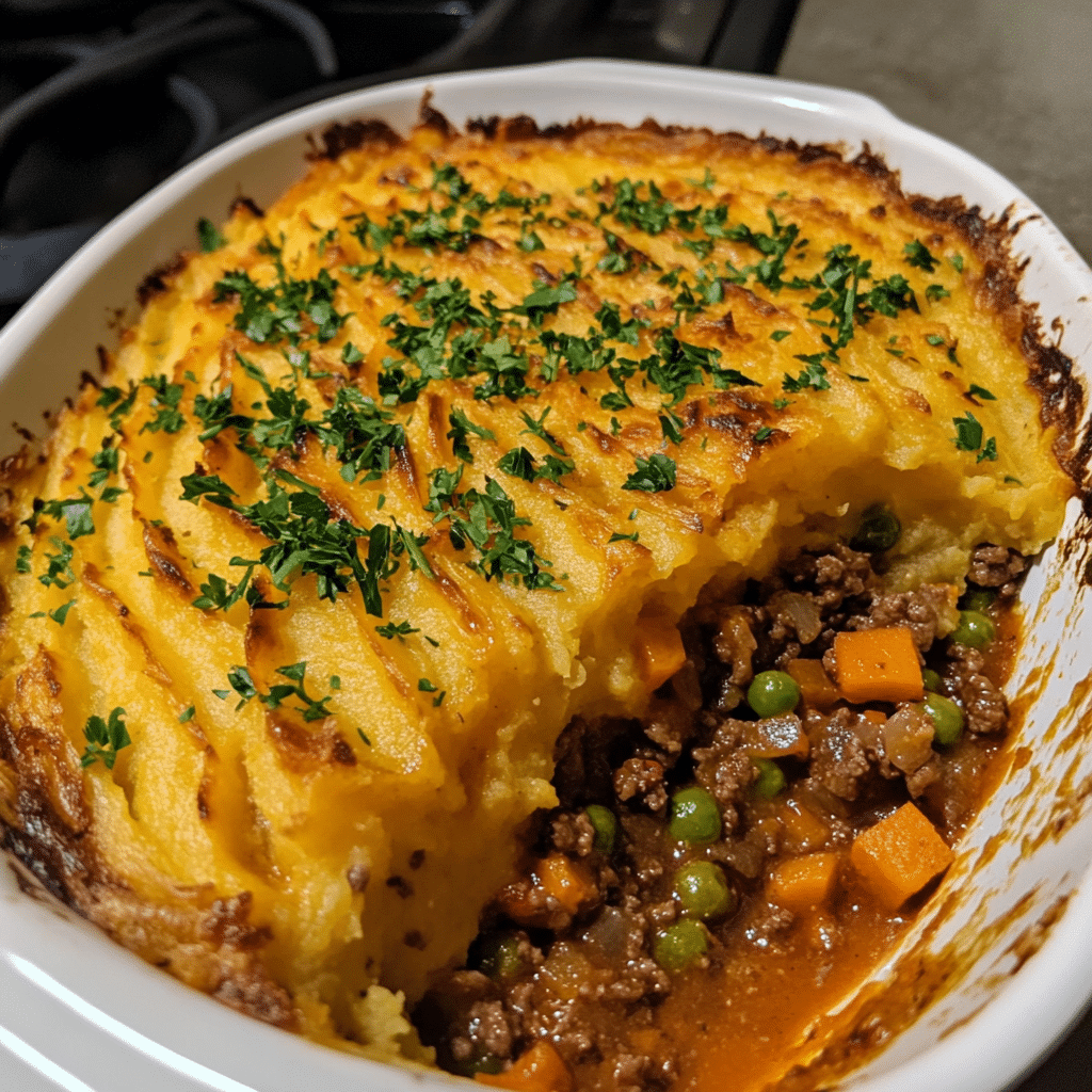 How to make Hearty Beef and Sweet Potato Shepherd's Pie — key cooking step