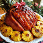 Holiday Glazed Ham with Sweet and Spicy Pineapple — chef-tested restaurant-quality photo