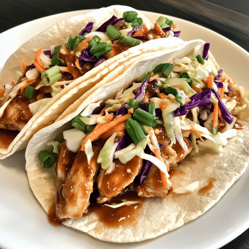 How to make Korean BBQ Chicken Tacos with Spicy Slaw — key cooking step