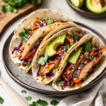 How to make Korean BBQ Chicken Tacos with Tangy Slaw — key cooking step