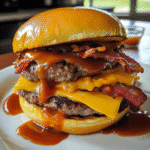 How to make Loaded BBQ Bacon Cheeseburger Melts — key cooking step