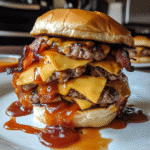 How to make Loaded BBQ Bacon Cheeseburger Sliders with Tangy Sauce — key cooking step