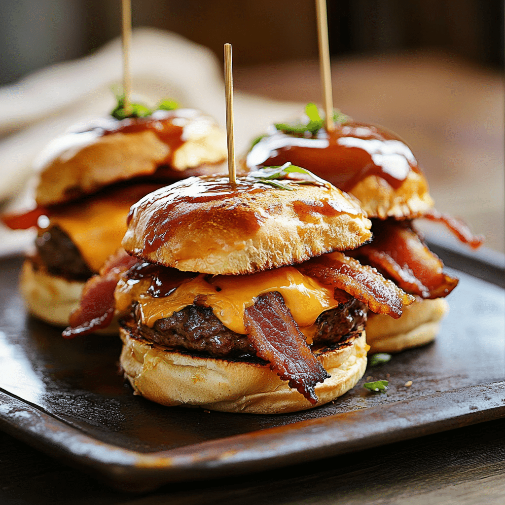 Loaded BBQ Bacon Cheeseburger Sliders — chef-tested restaurant-quality photo