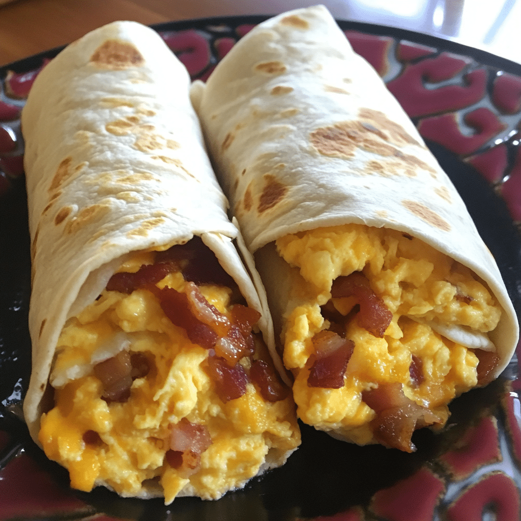 Loaded Breakfast Burritos with Cheesy Bacon Bliss — chef-tested restaurant-quality photo